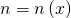 n = n \left( x \right)